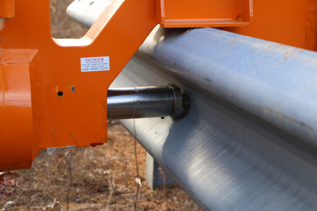 Rail Gator - Mobile Guardrail Press saves you money by allowing you to leave the guardrail in place